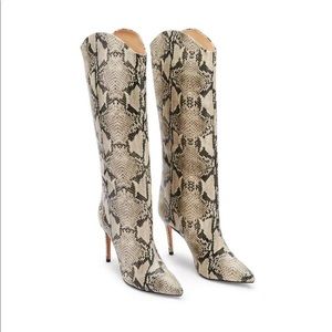 Schutz Maryana Snakeskin Heel Knee Boot Sz 6.5!!!